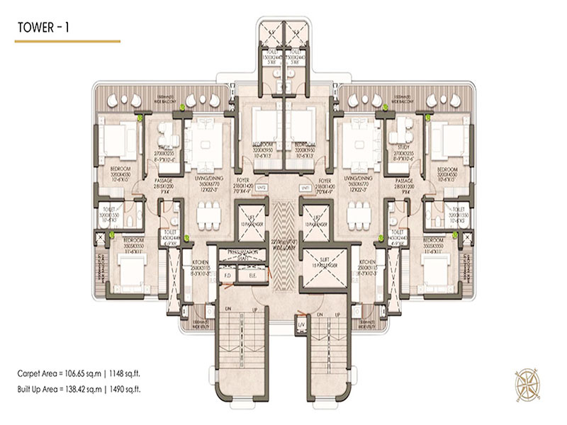 4BHK / TYPE-A / UNIT NO-01 4BHK / TYPE-A / UNIT NO-01